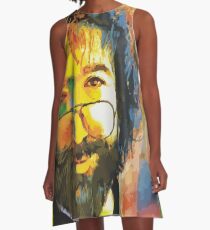 Vestido acampanado agradecido muerto jerry garcia cara