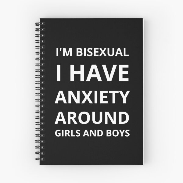 Item preview, I'm Bisexual I Have Anxiety Around Girls And Boys Bi Humor In Black designed and sold by LuckyKermit.