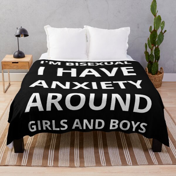 Item preview, I'm Bisexual I Have Anxiety Around Girls And Boys Bi Humor In Black designed and sold by LuckyKermit.