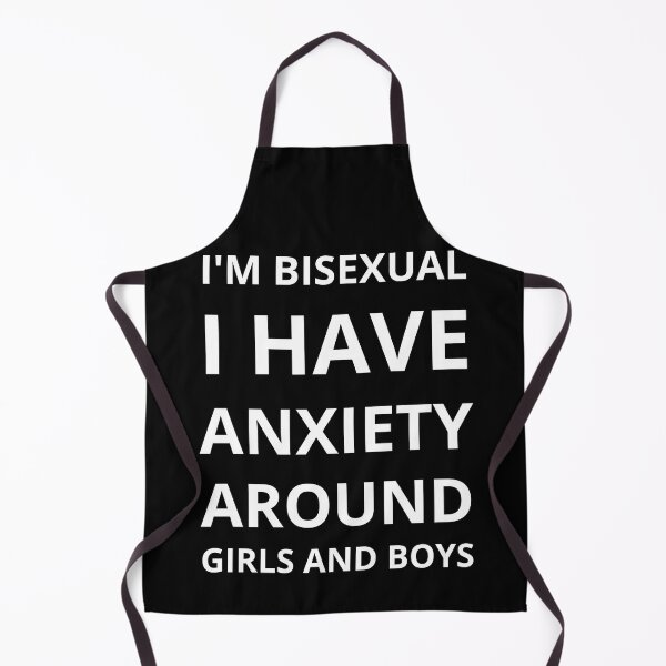 Item preview, I'm Bisexual I Have Anxiety Around Girls And Boys Bi Humor In Black designed and sold by LuckyKermit.