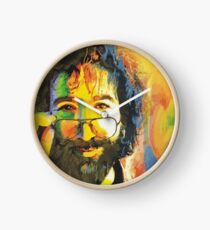 grateful dead jerry garcia face Clock