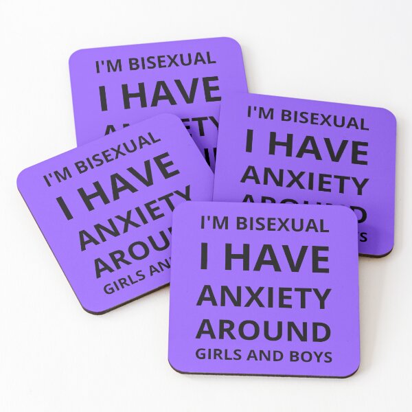 Item preview, I'm Bisexual I Have Anxiety Around Girls And Boys Bi Humor In Purple designed and sold by LuckyKermit.