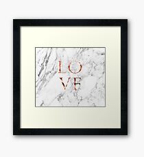 Rose Gold Marmor LIEBE Gerahmtes Wandbild