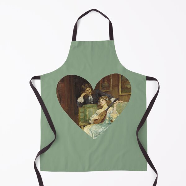 Item preview, Vintage Classic Painting of Romantic Lovers Playing Music designed and sold by Secondhand-Rose.
