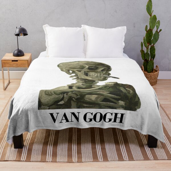 Item preview, Van Gogh portrait - Skull with a burning cigarette designed and sold by Storyphyle.