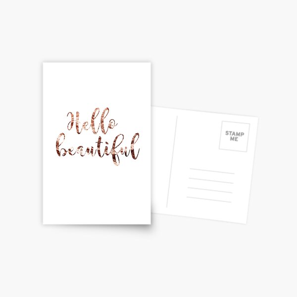 Item preview, Hello beautiful rose gold designed and sold by peggieprints.