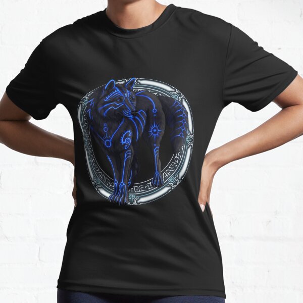 Blue Fantacy Wolf Essential Active T-Shirt