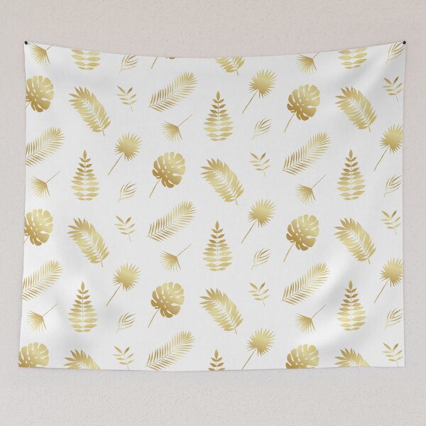 Item preview, Summer golden tropical palm tree leaves designed and sold by Lia Midstream.