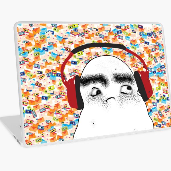 Angry Potato Man Tuning Out Laptop Skin