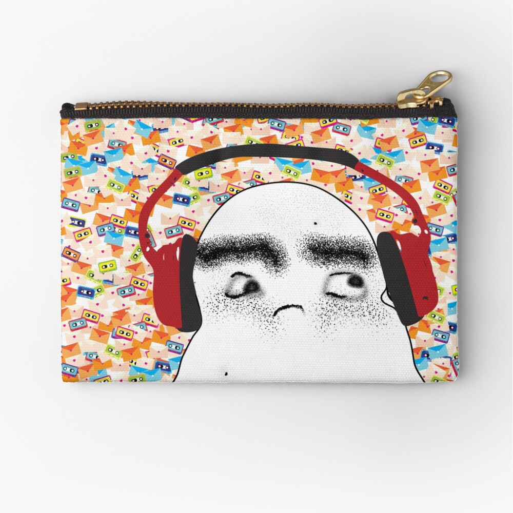 Angry Potato Man Tuning Out Zipper Pouch