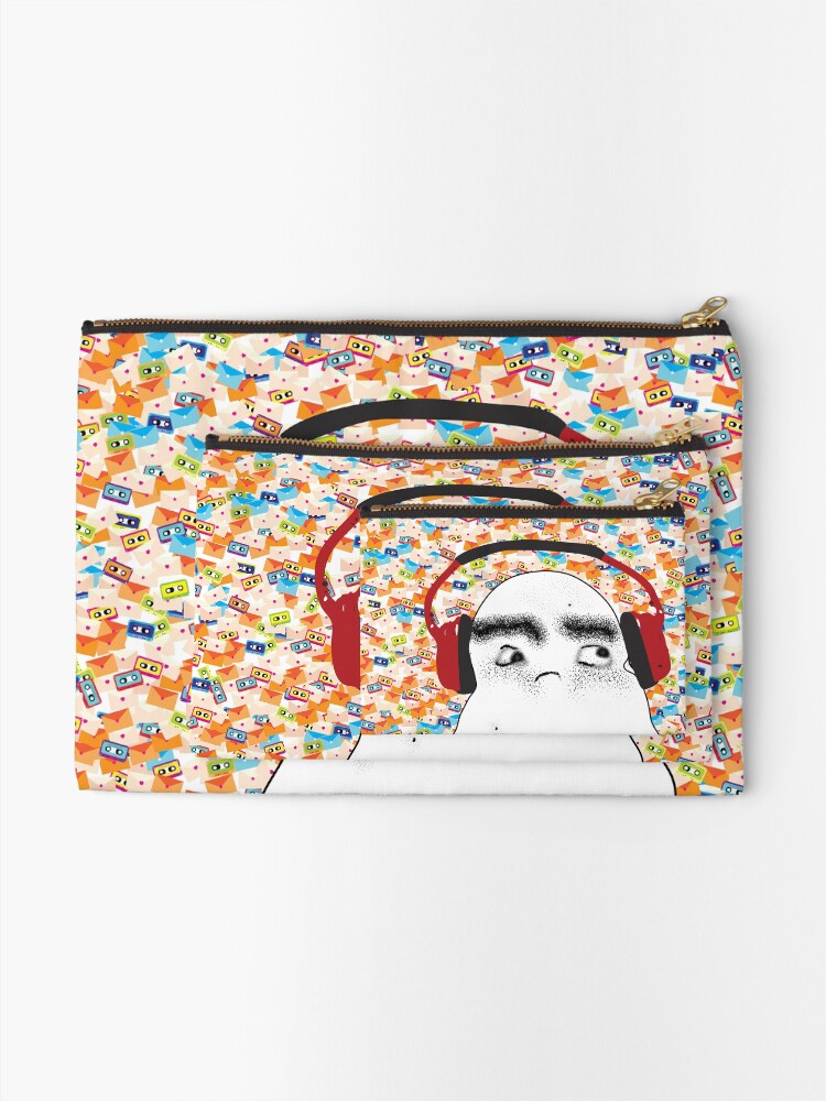 Alternate view of Angry Potato Man Tuning Out Zipper Pouch