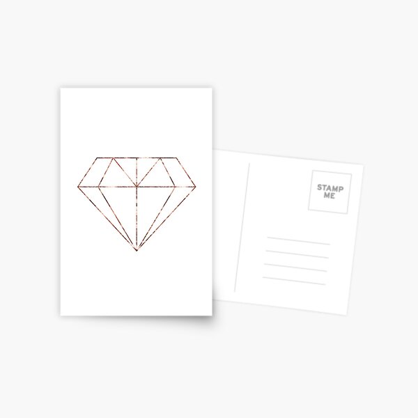 Rose gold diamond Postcard