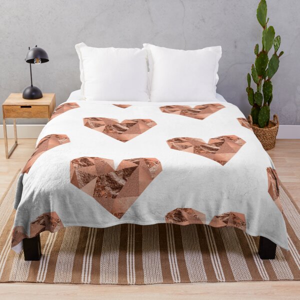 Item preview, Modern geo rose gold heart designed and sold by peggieprints.