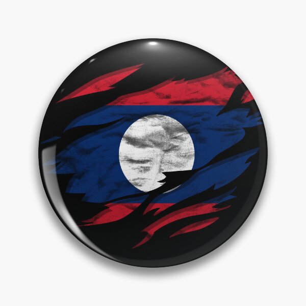 Item preview,  Ripped Rip Open Laos Flag Palm designed and sold by rafaeltto.