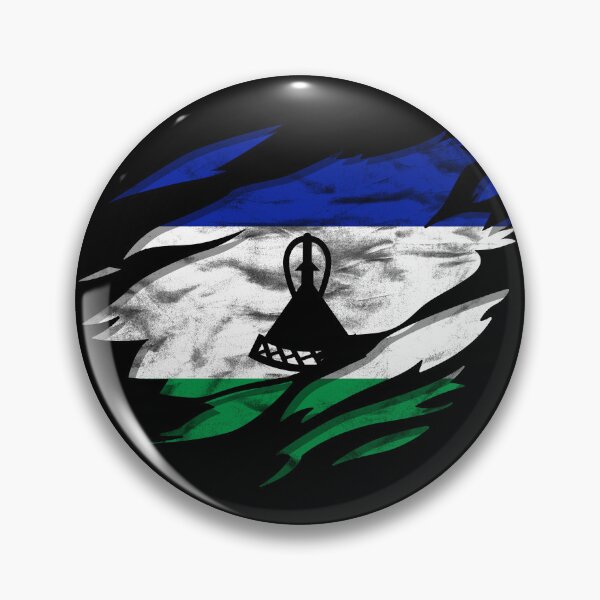 Item preview, Ripped Rip Open Lesotho Flag Palm designed and sold by rafaeltto.