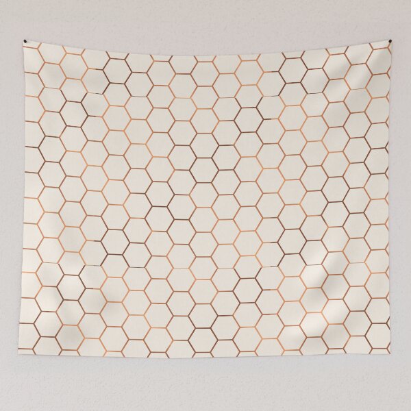 Item preview, Rose gold copper honeycomb designed and sold by peggieprints.