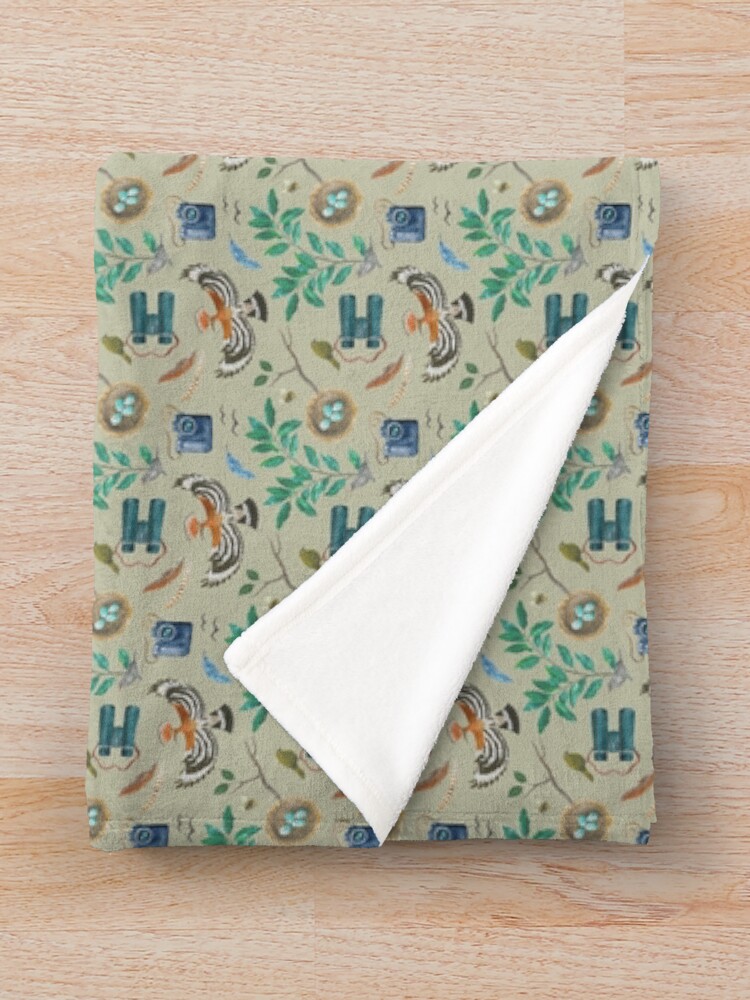 Alternate view of Birds birding birder bird watching enthusiasts Throw Blanket