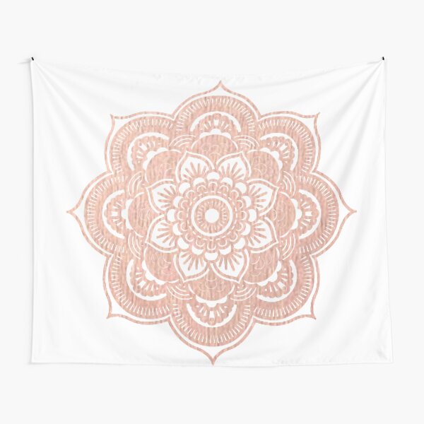 Rose gold mandala Tapestry