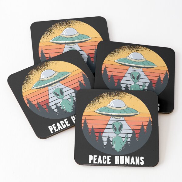 Item preview, Alien Makes Peace Sign Retro Sunset designed and sold by Rob-Son.