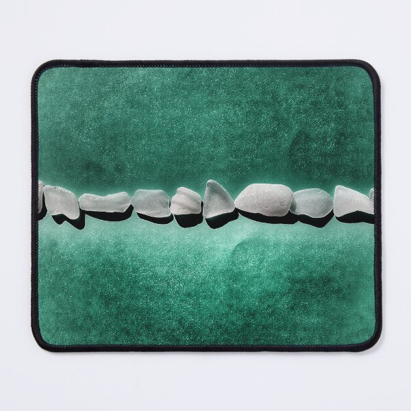 Item preview, Beach Glass Dark Grayish Cyan or Gray on Grungy Greenish Grayish Teal designed and sold by Beachy.