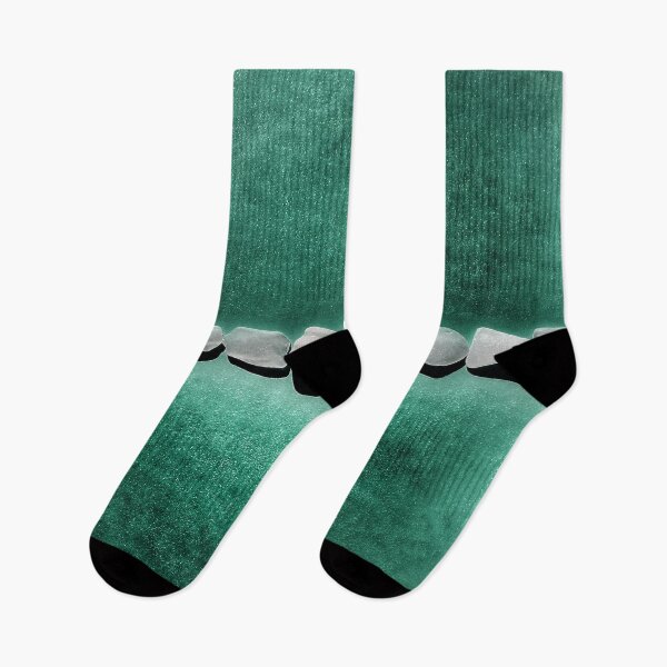 Item preview, Beach Glass Dark Grayish Cyan or Gray on Grungy Greenish Grayish Teal designed and sold by Beachy.