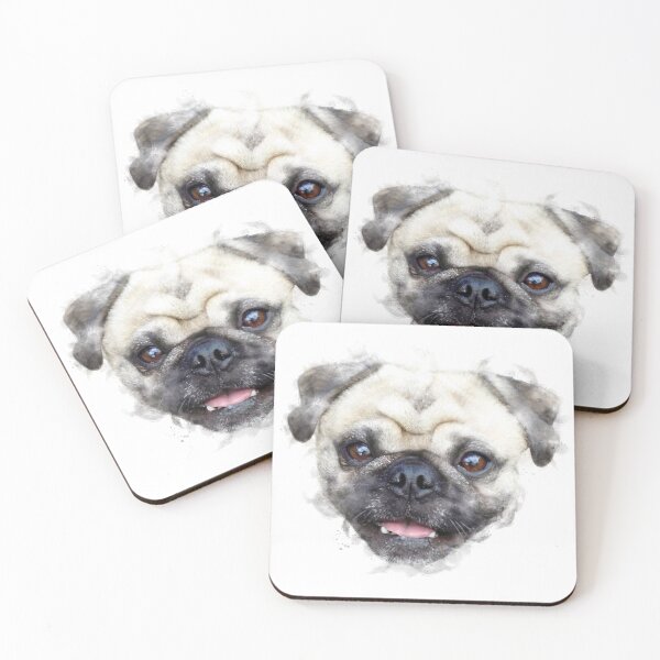 Item preview, Pug Watercolour Artwork designed and sold by Typeglyphs.
