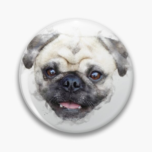 Item preview, Pug Watercolour Artwork designed and sold by Typeglyphs.