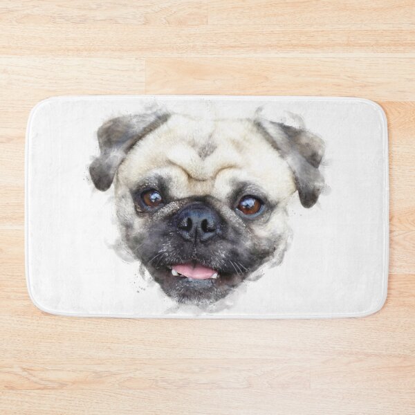 Item preview, Pug Watercolour Artwork designed and sold by Typeglyphs.