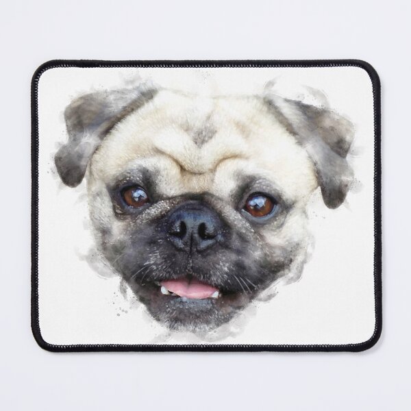 Item preview, Pug Watercolour Artwork designed and sold by Typeglyphs.