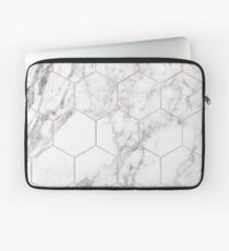 Rose gold and marble honeycomb Laptop Sleeve