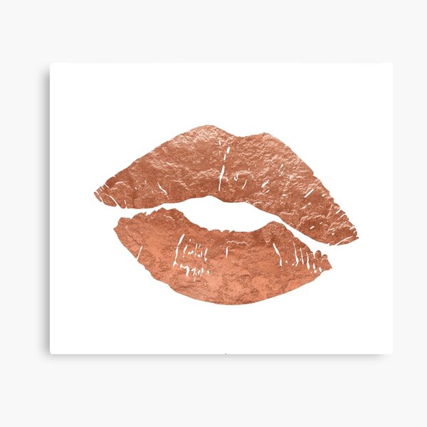 "Rose gold kiss on the lips" Canvas Print by peggieprints Redbubble