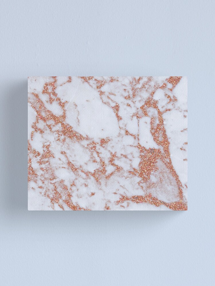 "Intense rose gold marble" Canvas Print for Sale by peggieprints