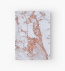 Cuaderno de tapa dura Mármol intenso de oro rosa