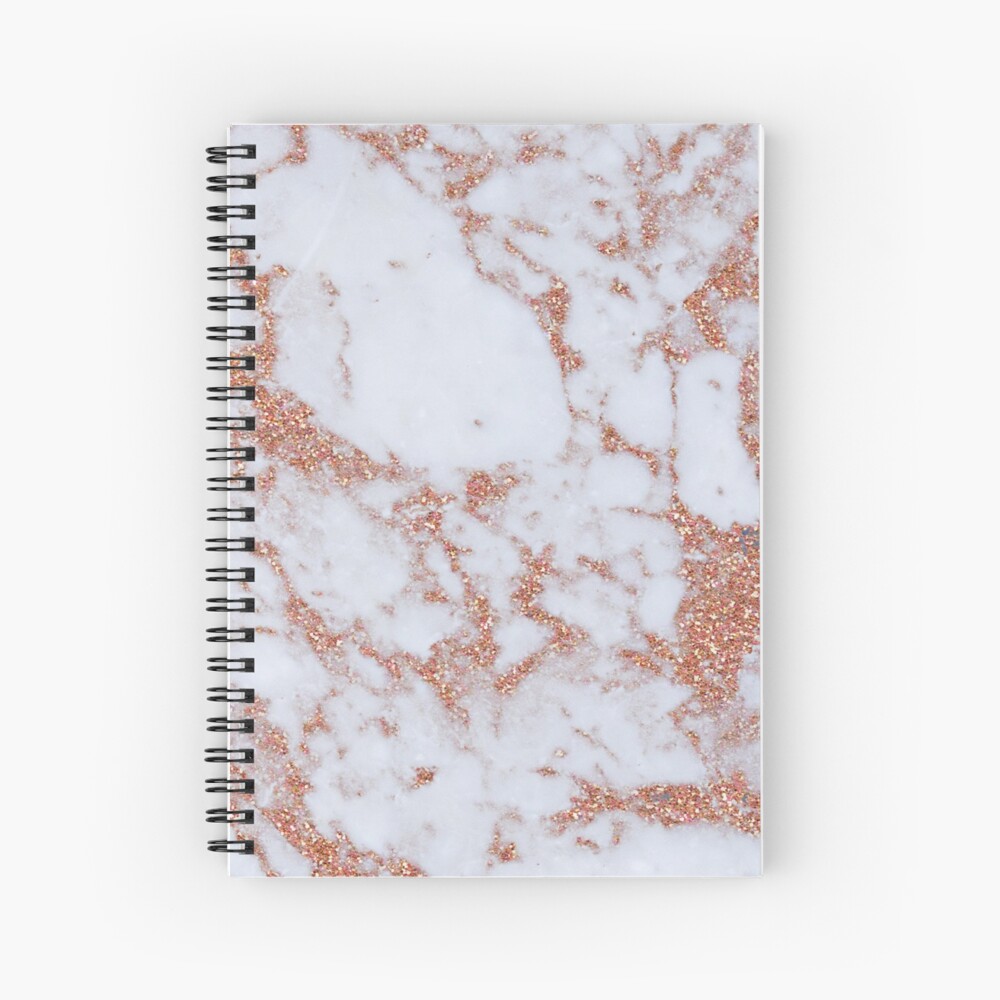 Intense rose gold marble Spiral Notebook