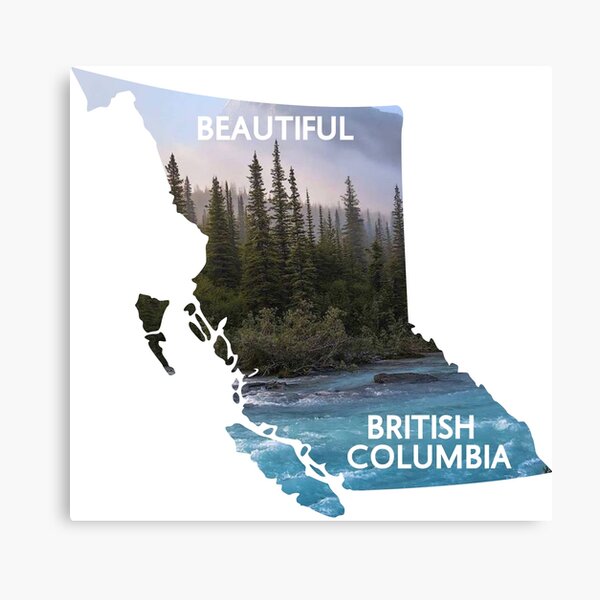 Item preview, Beautiful British Columbia , Canada , Forests , Mountains , Nature , BC Province Map designed and sold by amylydesign.