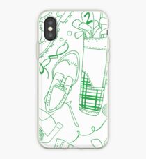 Golf pattern green iPhone Case