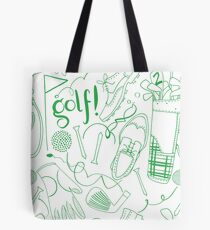 Golf pattern green Tote Bag