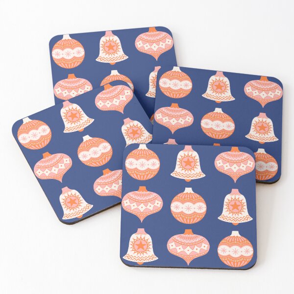 Item preview, Christmas decoration pattern on blue background designed and sold by Irenajh87.