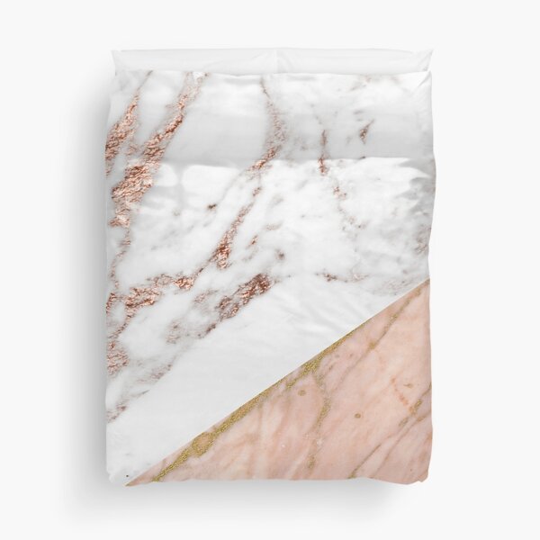 Rose gold marble blended Duvet Cover