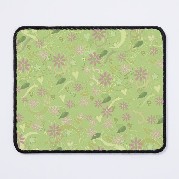 Item preview, Green dynamic print with flowers designed and sold by Emi Yañez.