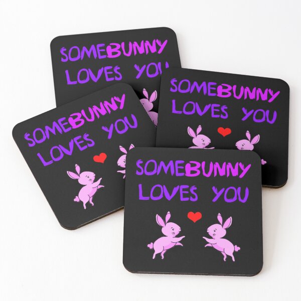 Item preview, Some bunny loves you. Funny pun quote Pink bunnies designed and sold by ThomasJaru.