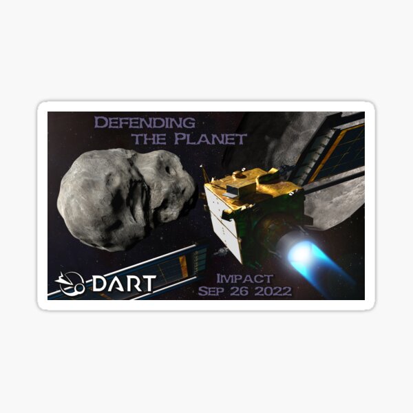 Item preview, NASA DART mission (Defending The Planet, Impact date) designed and sold by SolidEarthArt.