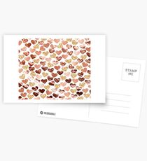 Rose gold hearts Postcards