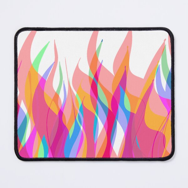 Item preview, Pink, Orange, Green and Blue Multicolor Flames Pattern designed and sold by theprintedclub.