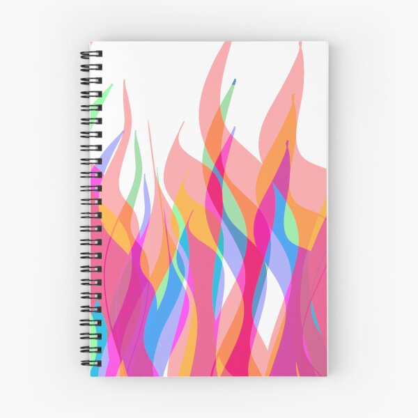Item preview, Pink, Orange, Green and Blue Multicolor Flames Pattern designed and sold by theprintedclub.