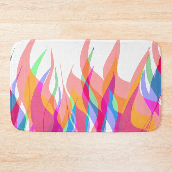Item preview, Pink, Orange, Green and Blue Multicolor Flames Pattern designed and sold by theprintedclub.