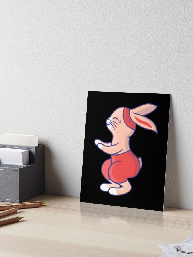Workout bunny cute bunny exercising Art Board Print for Sale by ThomasJaru