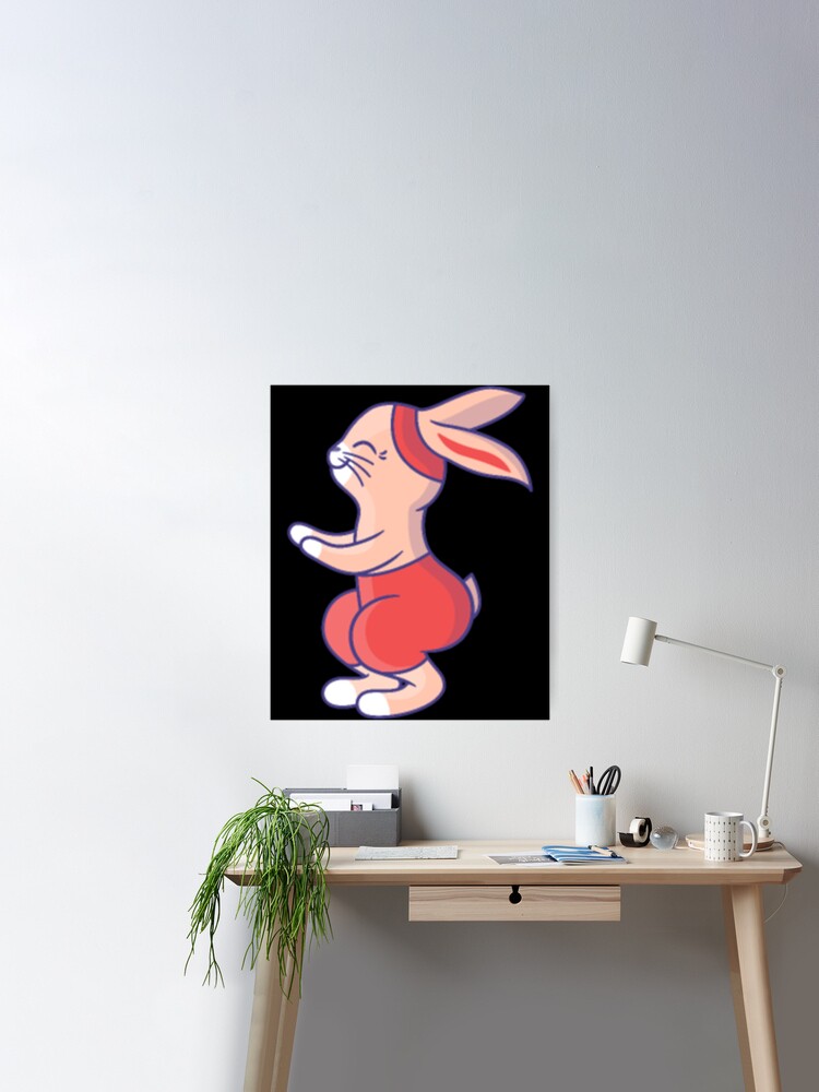 Workout bunny cute bunny exercising Poster for Sale by ThomasJaru