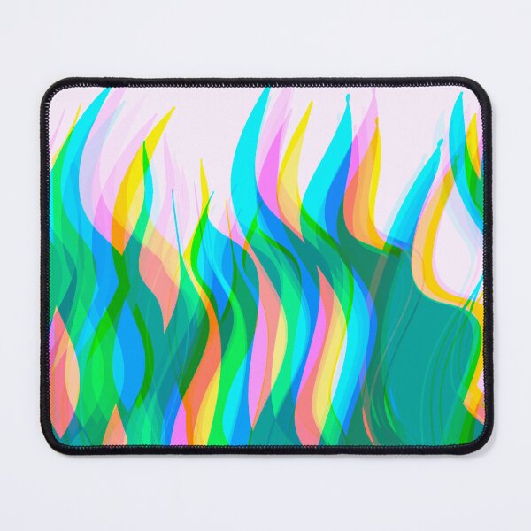 Item preview, Green, Pink, Blue and Yellow Multicolor Flames Pattern designed and sold by theprintedclub.