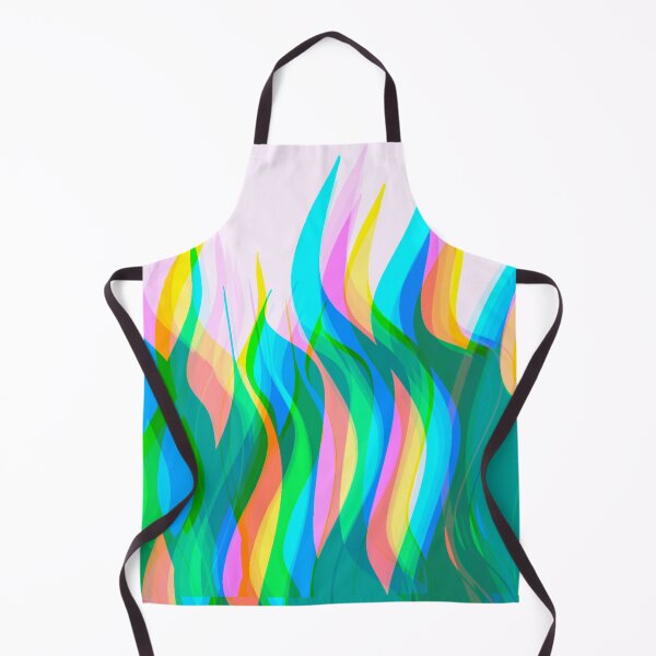 Item preview, Green, Pink, Blue and Yellow Multicolor Flames Pattern designed and sold by theprintedclub.